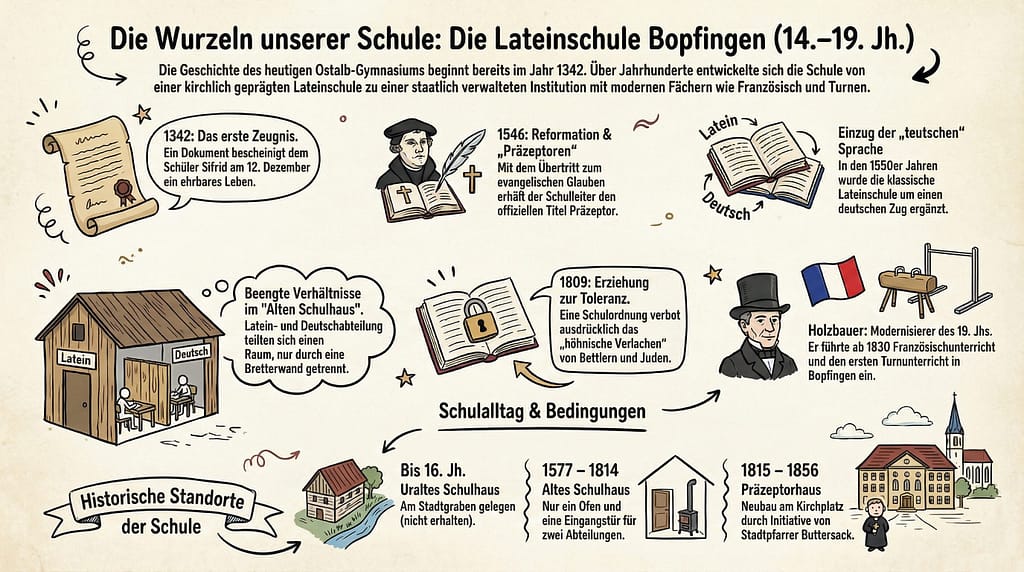 Die Wurzeln unserer Schule:
Lateinschule (14. – 19. Jahrhundert)